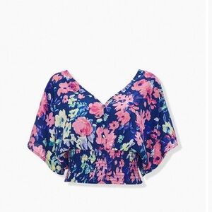 Floral V-Neck Women's Top